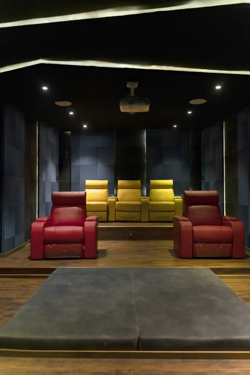 Custom Denver home theater installation with Rocky Mountain view — serving Cherry Creek, Highlands Ranch, Castle Rock, and Castle Pines