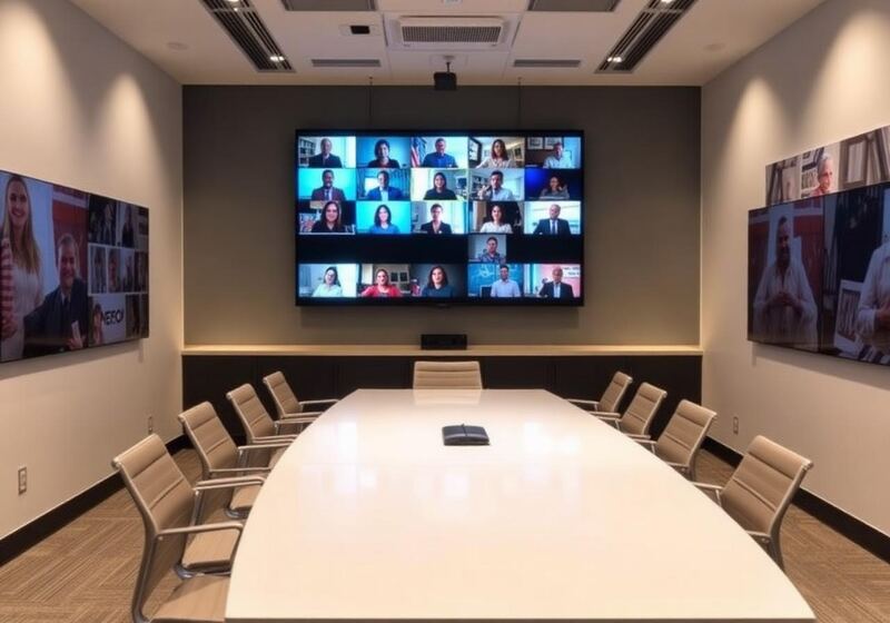 Conference room AV install Denver office