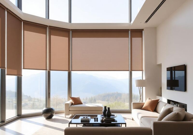 Motorized roller shades installation Denver
